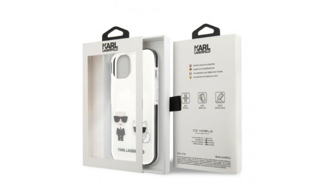 Karl Lagerfeld KLHCP13STPEKCW iPhone 13 mini 5.4" kõvakaaneline valge Karl&Choupette