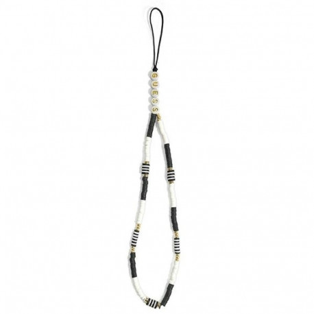 Guess pendant GUSTBCKH Phone Strap black-white Heishi Beads
