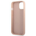 Guess GUHCP13SPSATPP iPhone 13 mini 5.4" pink hardcase SaffianoTriangle Logo Cardslot