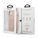 Guess GUHCP13MPSATPP iPhone 13 / 14 / 15 6.1" pink/pink hardcase SaffianoTriangle Logo Cardslot