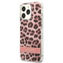 Guess GUHCP13LHSLEOP iPhone 13 Pro / 13 6.1" pink hard case Leopard