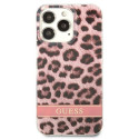 Guess GUHCP13LHSLEOP iPhone 13 Pro / 13 6.1" pink hard case Leopard