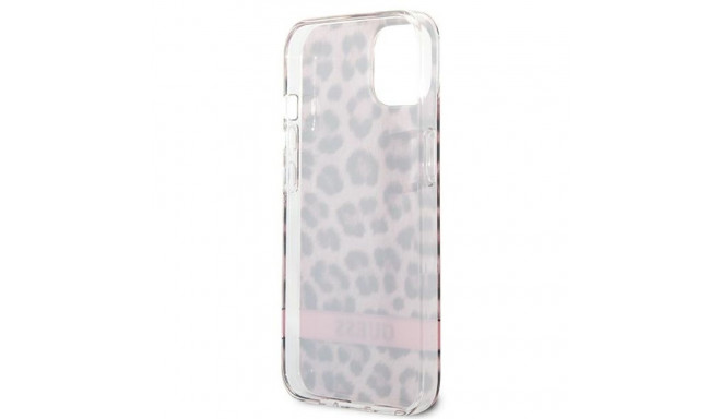 Guess GUHCP13SHSLEOP iPhone 13 mini 5.4" pink hardcase Leopard