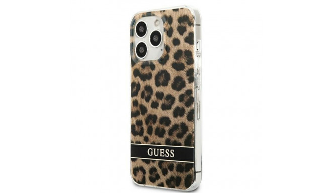 Guess GUHCP13LHSLEOW iPhone 13 Pro / 136.1" pruun kõvakaan Leopard