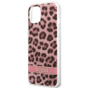 Guess GUHCP13SHSLEOP iPhone 13 mini 5.4" pink hard case Leopard