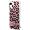 Guess GUHCP13SHSLEOP iPhone 13 mini 5.4" pink hard case Leopard