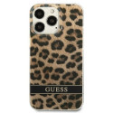 Guess GUHCP13LHSLEOW iPhone 13 Pro / 13 6.1" brown hard case Leopard