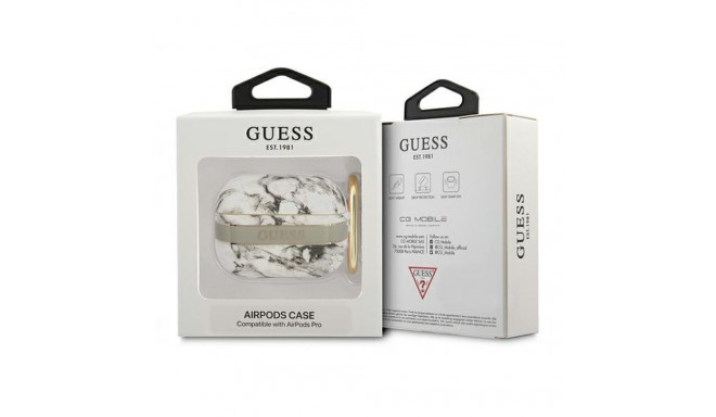 Guess GUAPHCHMAG AirPods Pro cover grey/gray Marble Strap Collection