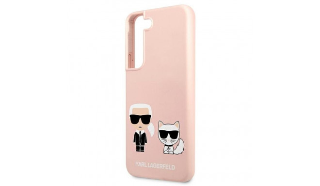 Karl Lagerfeld KLHCS22MSSKCI S22+ S906 kõvakorpus hele roosa silikoon Ikonik Karl & Choupe