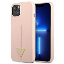 Guess GUHCP13SSLTGP iPhone 13 mini 5.4" pink hard case Silicone Triangle