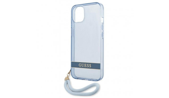 Guess GUHCP13SHTSGSB iPhone 13 mini 5.4"blue hardcase Translucent Stap