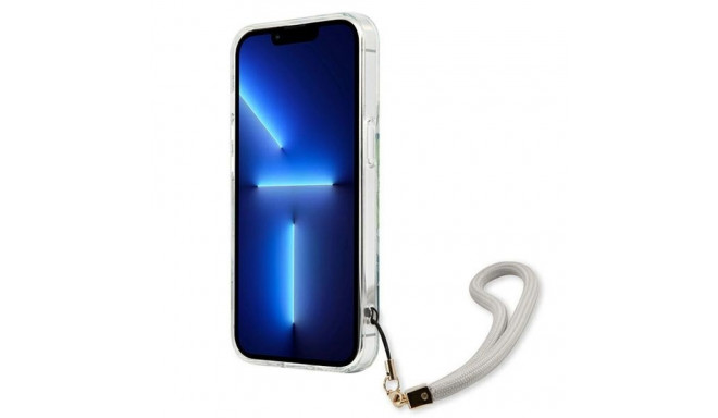 GUESS kõva ümbris lilleline rihmaga roheline, iPhone 13 Pro jaoks, GUHCP13LHFLSN