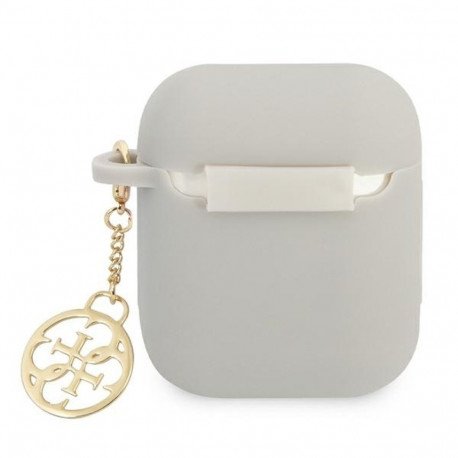 Guess GUA2LSC4EG AirPods cover gray Silicone Charm 4G Collection