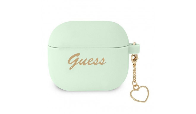 Guess GUA3LSCHSN AirPods 3 kate roheline silikoonist Charm Heart Collection