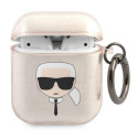 Karl Lagerfeld KLA2UKHGD AirPods 1/2 cover gold/gold Glitter Karl`s Head