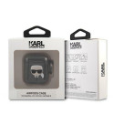 Karl Lagerfeld KLA2UKHGK AirPods 1/2 cover black/black Glitter Karl`s Head