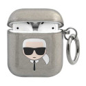 Karl Lagerfeld KLA2UKHGK AirPods 1/2 cover black/black Glitter Karl`s Head