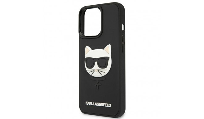 Karl Lagerfeld KLHCP13LCH3DBK 13 Pro /13 6.1" must kõvakaaneline 3D kummist Choupette