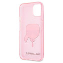 Karl Lagerfeld KLHCP13SKHTUGLP iPhone 13 mini 5.4" pink hardcase Glitter Karl`s Head