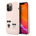 Karl Lagerfeld KLHCP13LSSKCI iPhone 13 Pro / 13 6.1" hardcase light pink Silicone Karl & Choupette