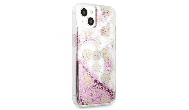 Guess GUHCP13SLGPEPI iPhone 13 mini 5.4" roosa kõvakorpus Peony Liquid Glitter