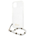 Guess GUHCP13SKPSWH iPhone 13 mini 5.4" Transparent hardcase White Pearl