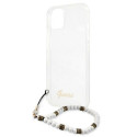 Guess GUHCP13SKPSWH iPhone 13 mini 5.4" Transparent hardcase White Pearl