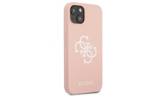 Guess GUHCP13SLS4GWPI iPhone 13 mini 5.4" roosa kõva silikoonümbris 4G logo