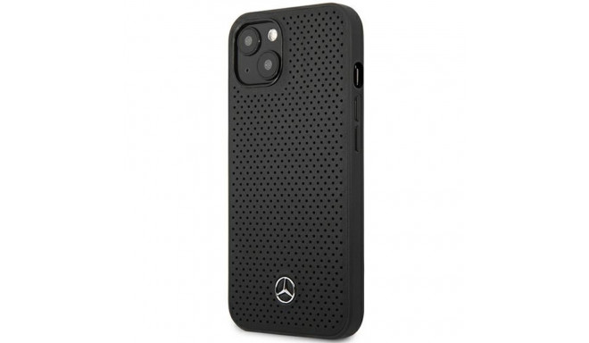 Mercedes MEHCP13MDELBK iPhone 13 6.1"black hardcase Leather Perforated