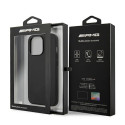 AMG AMHCP13LDOLBK iPhone 13 Pro / 13 6.1" black/black hardcase Leather Hot Stamped