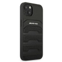 AMG AMHCP13SGSEBK iPhone 13 mini 5.4" black/black hardcase Leather Debossed Lines