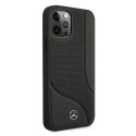 Mercedes MEHCP12LCDOBK iPhone 12 Pro Max 6.7" black/black hardcase Leather Perforated Area