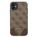 Guess GUHCN61PU4GHBR iPhone 11 6.1" / Xr 6.1" brown/brown hardcase 4G Triangle Collection