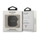 Guess GUA2SGGEK AirPods 1/2 cover black/black Silicone Glitter