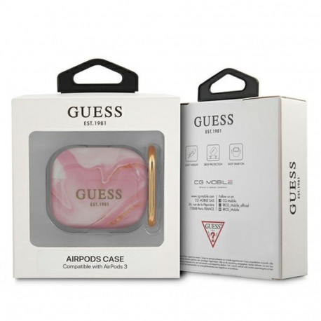 Guess GUA3UNMP AirPods 3 cover pink Marble Collection