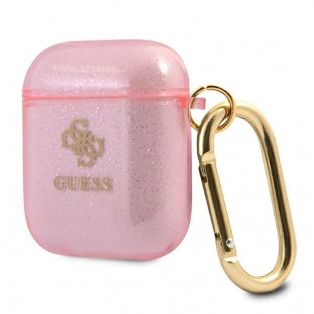Guess GUA2UCG4GP AirPods cover pink Glitter Collection