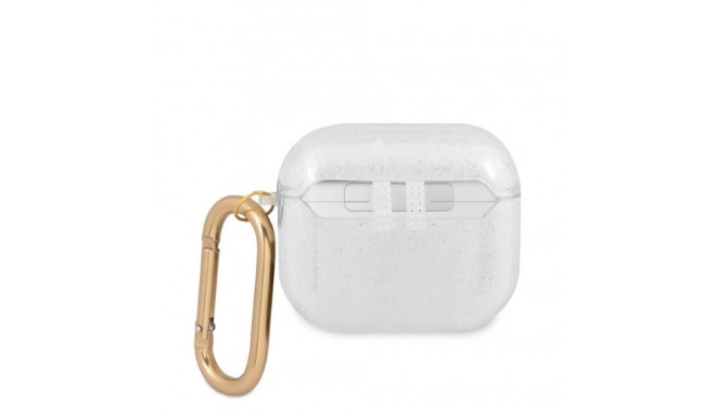 Guess GUA3UCG4GT AirPods 3 cover Transparent Glitter Collection