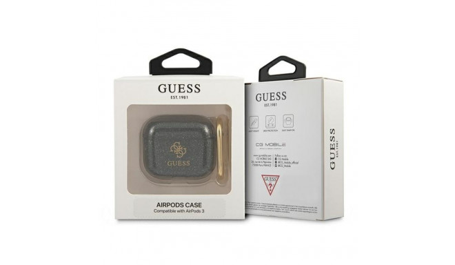 Guess GUA3UCG4GK AirPods 3 cover black Glitter Collection