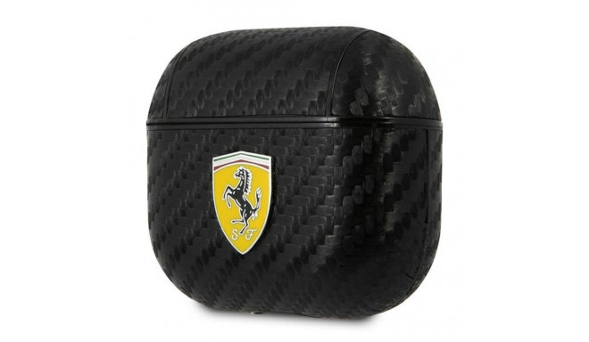 Ferrari FESA3CABK AirPods 3 cover black/black On Track PU Carbon