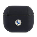 BMW BMA3SSLNA AirPods 3 cover navy blue/navy Geniune Leather Silver Logo