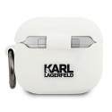 Karl Lagerfeld KLACA3SILCHWH AirPods 3 cover white/white Silicone Choupette