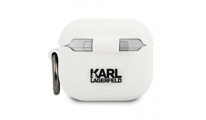 Karl Lagerfeld KLACA3SILCHWH AirPods 3 kate valge/valge Silikoon Choupette