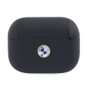 BMW BMAPSSLNA AirPods Pro cover navy blue/navy Geniune Leather Silver Logo