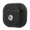 BMW BMA3SSLBK AirPods 3 cover black/black Geniune Leather Silver Logo