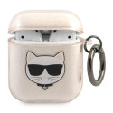 Karl Lagerfeld KLA2UCHGD AirPods 1/2 cover gold/gold Glitter Choupette