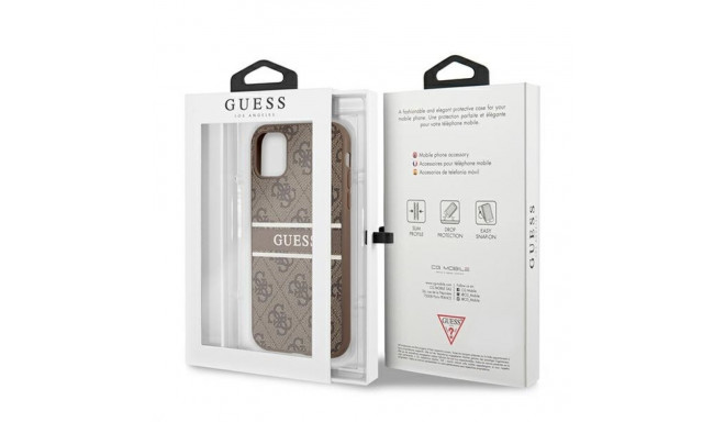 Guess GUHCN614GDBR iPhone 11 6.1" / Xr pruun kõvakorpus 4G triip