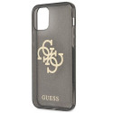 Guess GUHCP12LPCUGL4GBK iPhone 12 Pro Max 6.7" black/black hard case Glitter 4G Big Logo
