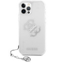 Guess GUHCP12LKS4GSI iPhone 12 Pro Max 6.7" Transparent hardcase 4G Silver Charms Collection