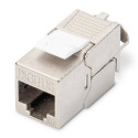 DIGITUS Keystone module RJ45 CAT 6A, STP, 500 MHz, slim-line, toolless