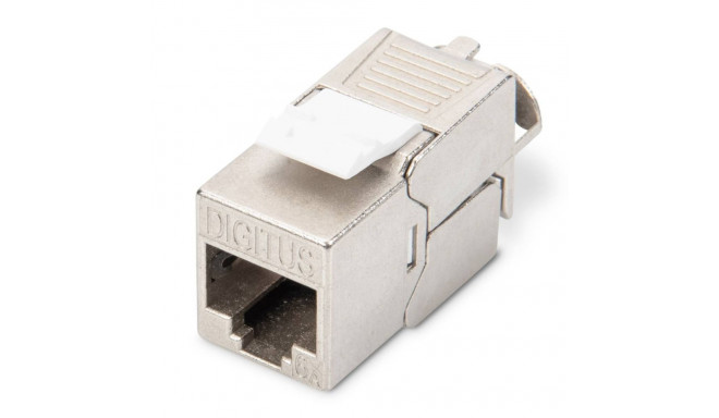 DIGITUS Keystone module RJ45 CAT 6A, STP, 500 MHz, slim-line, toolless